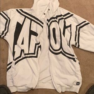 Whit tap out hoodie zip up